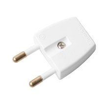 Stikprop S1 flad hvid u/jord 2-pk. - Elworks